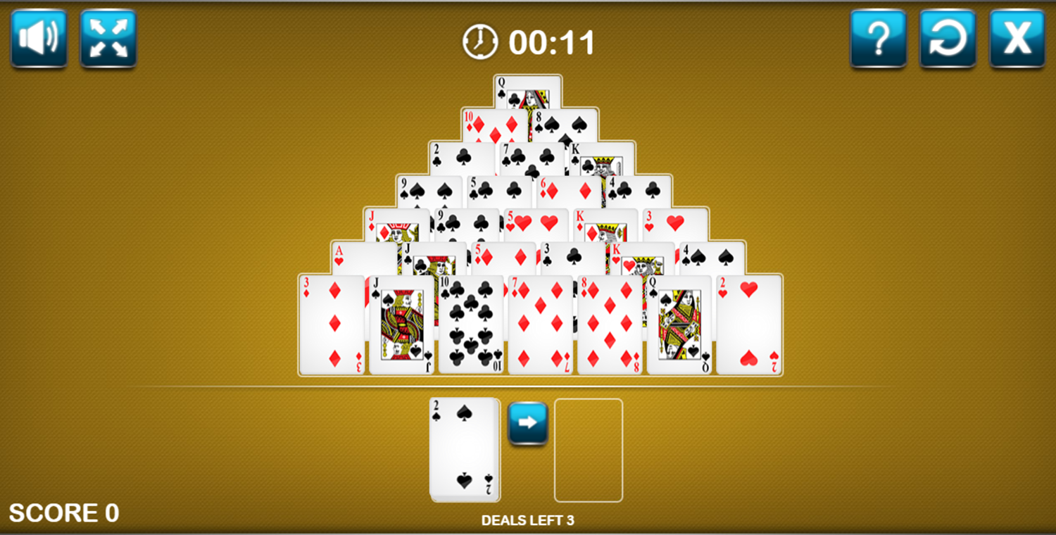 play pyramid solitaire card game online